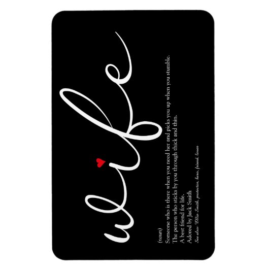 Definition der besten Ehefrau der Welt Magnet (Vertikal)