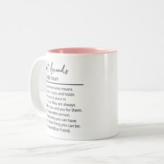 Definition der besten Freunde mit Foto Zweifarbige Tasse (Vorderseite Links)