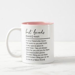 Definition der besten Freunde mit Foto Zweifarbige Tasse