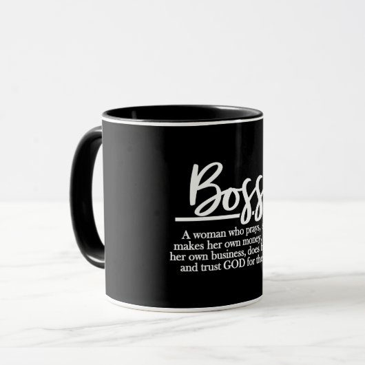 Definition der Boss Tasse (Vorderseite Links)