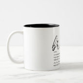 Definition der Braut, Brautparty, Hochzeit Zweifarbige Tasse (Links)