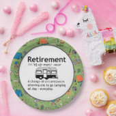 Definition der Camping-Rente Pappteller (Party)