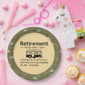 Definition der Camping-Rente Pappteller (Party)