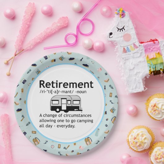 Definition der Camping-Rente Pappteller (Party)