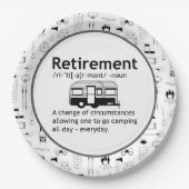 Definition der Camping-Rente Pappteller (Vorderseite)