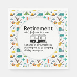 Definition der Camping-Rente Serviette