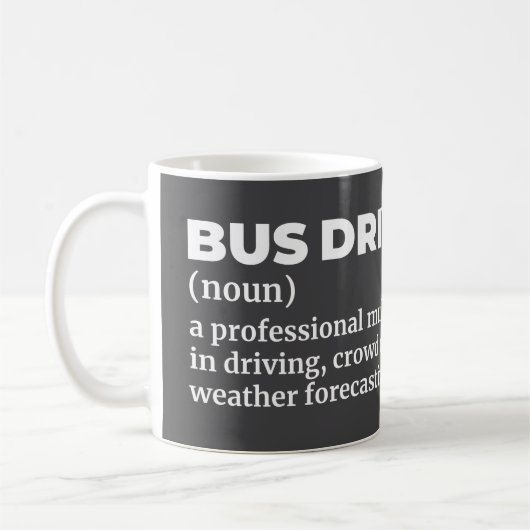 Definition der City Bus-Treiber-Tasse Kaffeetasse (Links)