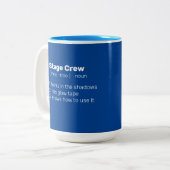 Definition der Crew der Bühne Zweifarbige Tasse (Vorderseite Links)