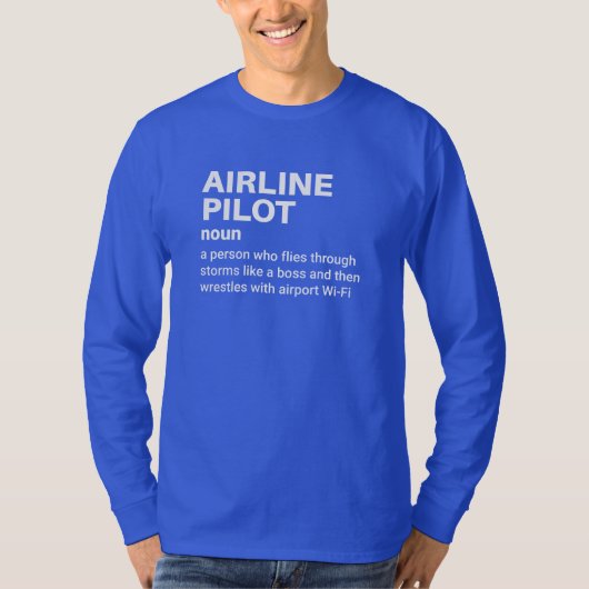 Definition der Crew von "Funny Airline" T-Shirt (Vorderseite)