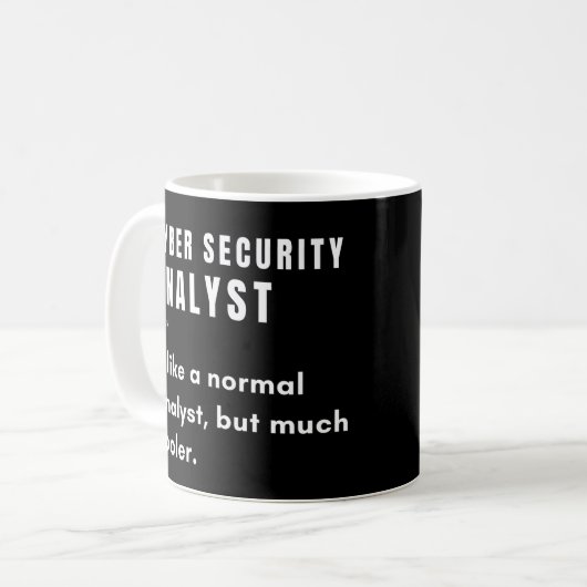 Definition der Cybersicherheit Kaffeetasse (Vorderseite Links)