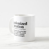Definition der dekolonialisierten Bildung Kaffeetasse (Vorderseite Links)