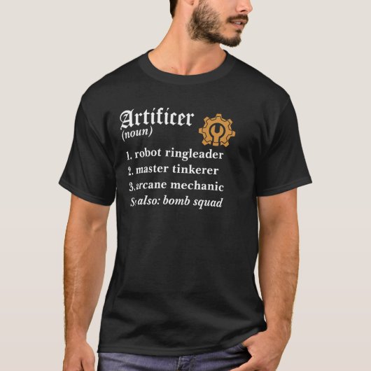 Definition der Dungeons & Dragons Artificer-Klasse T-Shirt (Vorderseite)