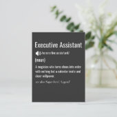 Definition der Executive Assistant Postkarte (Stehend Vorderseite)