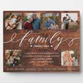 Definition der Familie Custom Foto Collage Keepake Fotoplatte (Vorderseite)