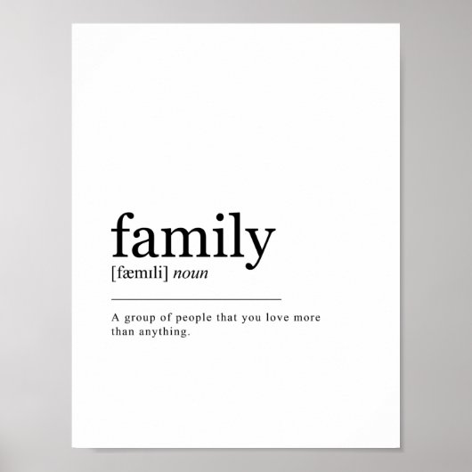 Definition der Familie Poster (Vorne)