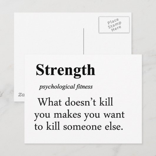 Definition der Festigkeit Postkarte (Vorne/Hinten)