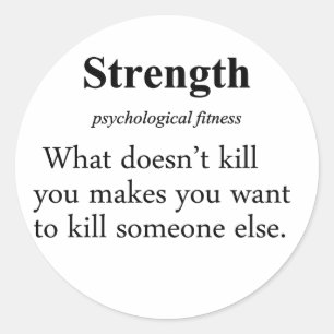 Definition der Festigkeit Runder Aufkleber