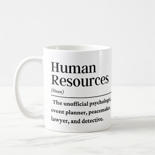 Definition der Humanressourcen Kaffeetasse (Links)