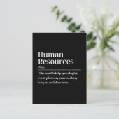 Definition der Humanressourcen Postkarte (Stehend Vorderseite)
