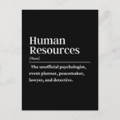 Definition der Humanressourcen Postkarte (Vorderseite)