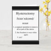 Definition der Hysterektomiekarte Karte (Gelbe Blume)