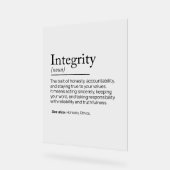 Definition der Integrität Acrylschild (Winkel)