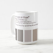 Definition der Juxtaposition Kaffeetasse (Vorderseite Links)