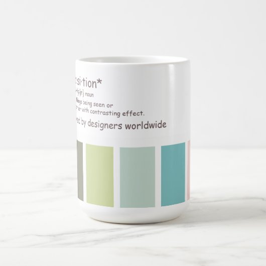 Definition der Juxtaposition Kaffeetasse (Mittel)