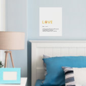 Definition der LIEBE für Weißgold Foliendrucke (In Situ (Schlafzimmer))