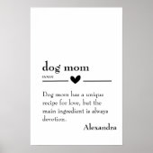 Definition der personalisierten Hunde-Mama Poster (Vorne)