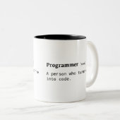 Definition der Programmierer Zwei-Ton Kaffee-Tasse Zweifarbige Tasse (VorderseiteRechts)