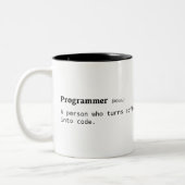 Definition der Programmierer Zwei-Ton Kaffee-Tasse Zweifarbige Tasse (Links)