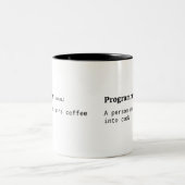 Definition der Programmierer Zwei-Ton Kaffee-Tasse Zweifarbige Tasse (Mittel)