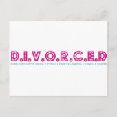 Definition der Scheidung Postkarte (Vorderseite)
