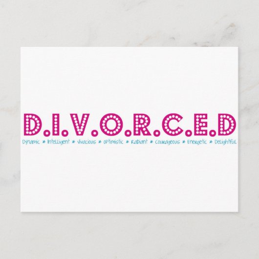 Definition der Scheidung Postkarte (Vorderseite)