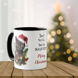Definition der schmuddeligen Katze, die in Weihnac Tasse