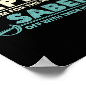 Definition der Schwertfolie lustige Fechtventilato Poster (Ecke)