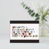 Definition der Teamarbeit Postkarte (Stehend Vorderseite)