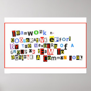 Definition der Teamwork Poster