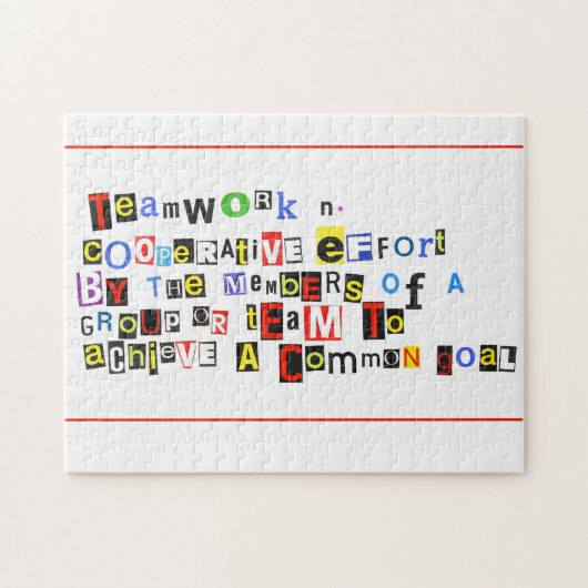 Definition der Teamwork Puzzle (Horizontal)
