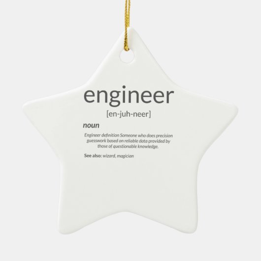 Definition der Uni eines Gift Engineers Keramik Ornament (Vorne)