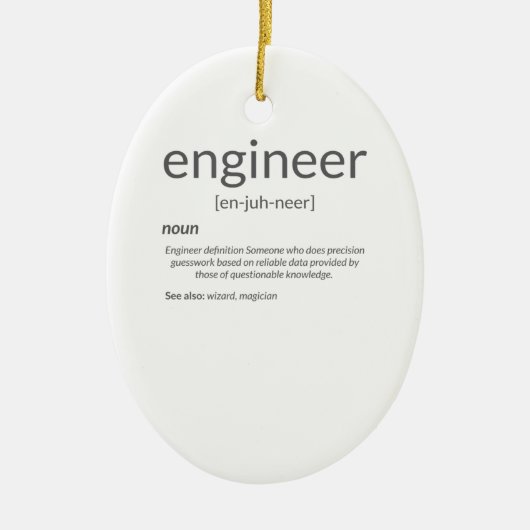 Definition der Uni eines Gift Engineers Keramik Ornament (Vorne)