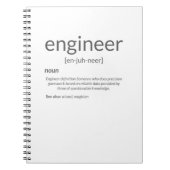 Definition der Uni eines Gift Engineers Notizblock (Vorderseite)