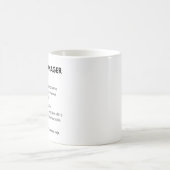 Definition der Unternehmensarbeit im Allgemeinen M Kaffeetasse (Mittel)