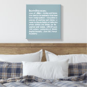 Definition der Wäscherei knallig blau und weiß Leinwanddruck (Insitu (Schlafzimmer))