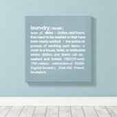 Definition der Wäscherei knallig blau und weiß Leinwanddruck (Insitu (Holzboden))