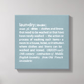 Definition der Wäscherei knallig blau und weiß Leinwanddruck (Vorderseite)