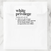 Definition der weißen Vorrechte Quadratischer Aufkleber (Tasche)