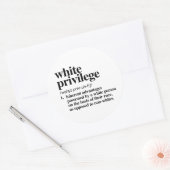 Definition der weißen Vorrechte Runder Aufkleber (Umschlag)