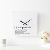 Definition der weltbesten Großeltern Quadratische Wanduhr (Zuhause)